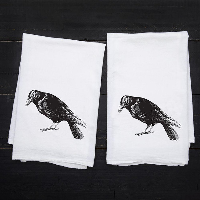 Crow Flour Sack Towel set of 2