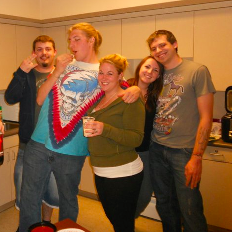 Our VERY early days, living in the dorms!