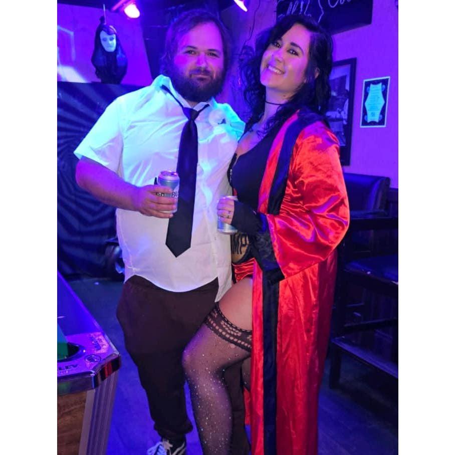 We like to have fun - out for halloween with friends as wrestlers LOL