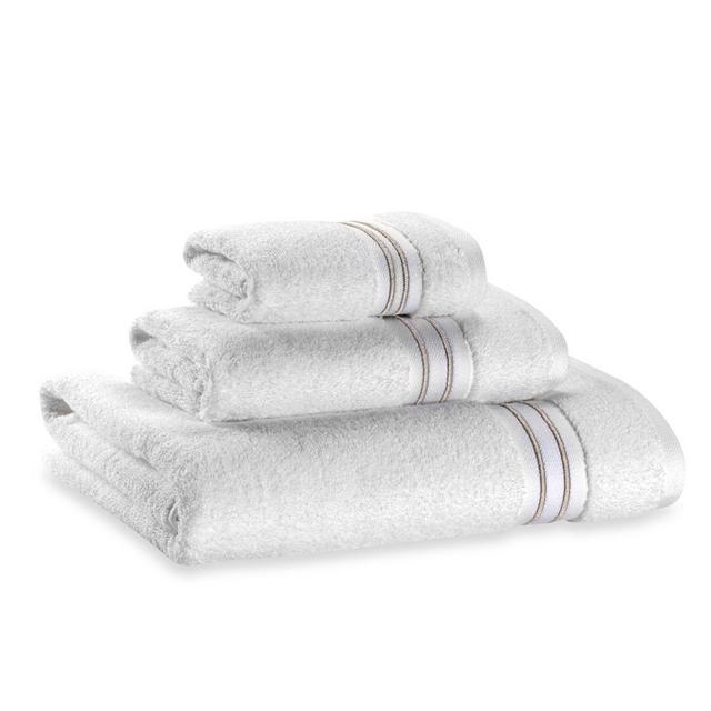 Wamsutta® Hotel Micro-Cotton Hand Towel in White/Tan