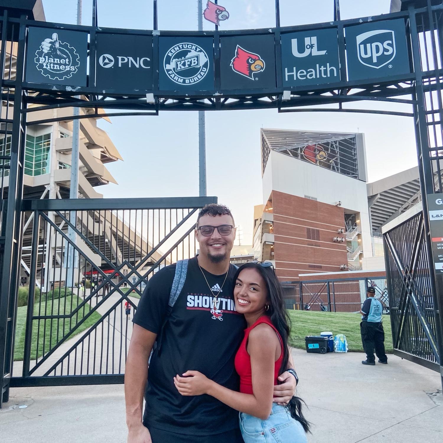 Fun Fact: Emmanual & Jayda met by Jayda accepting a new job working for the UofL’s football program while Emmanual was a football player there.