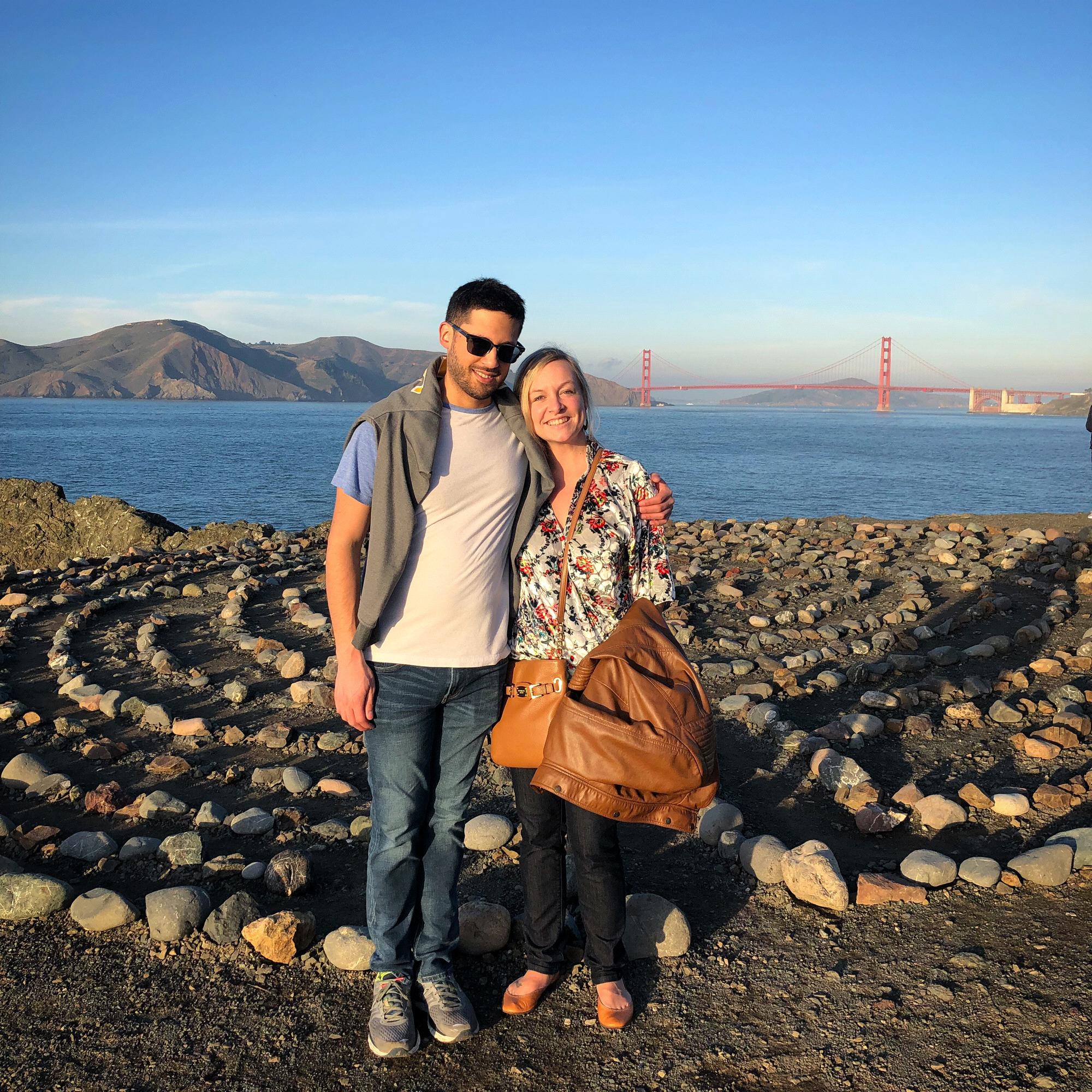 Land's End and Golden Gate Bridge  in San Francisco