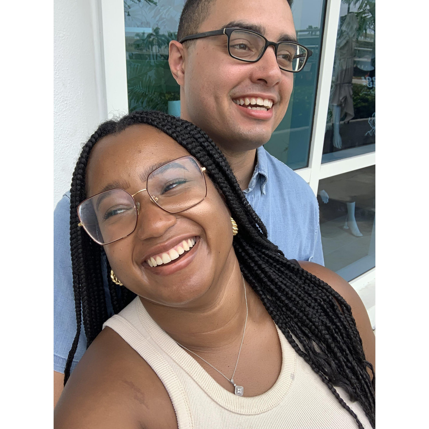 Déja and Kevin enjoying the vibrant energy of Miami—a city full of sunshine, love, and unforgettable memories.