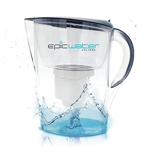 Epic Pure Water Filter Pitcher | Blue | 3.5L | 150 Gallon Filter | 100% BPA-Free | Removes Fluoride, Lead, Chromium 6, PFOS PFOA, Heavy Metals, Pesticides, Chemicals, Industrial Pollutants & More