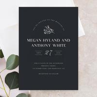 Bellisi Portrait | Ebony | Zola Wedding Invitations