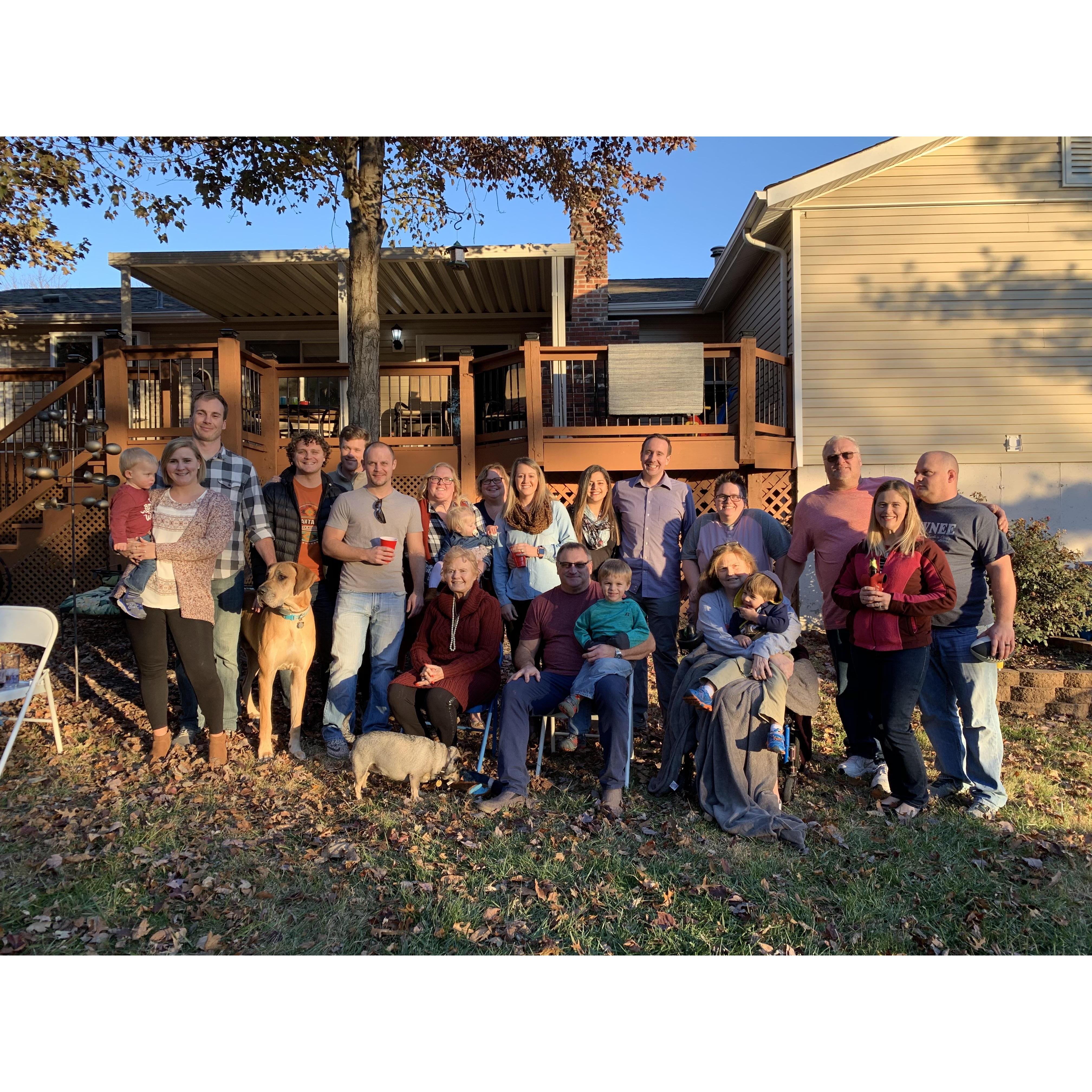Thanksgiving 2018 at Subie and Al's new house in St. Louis. First time Anthony meets the gang!