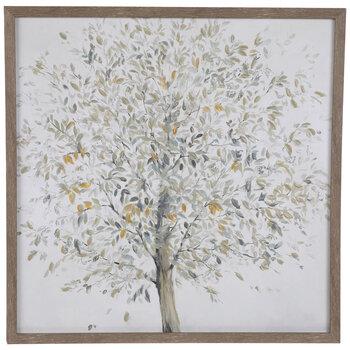Tree On White Canvas Wall Decor