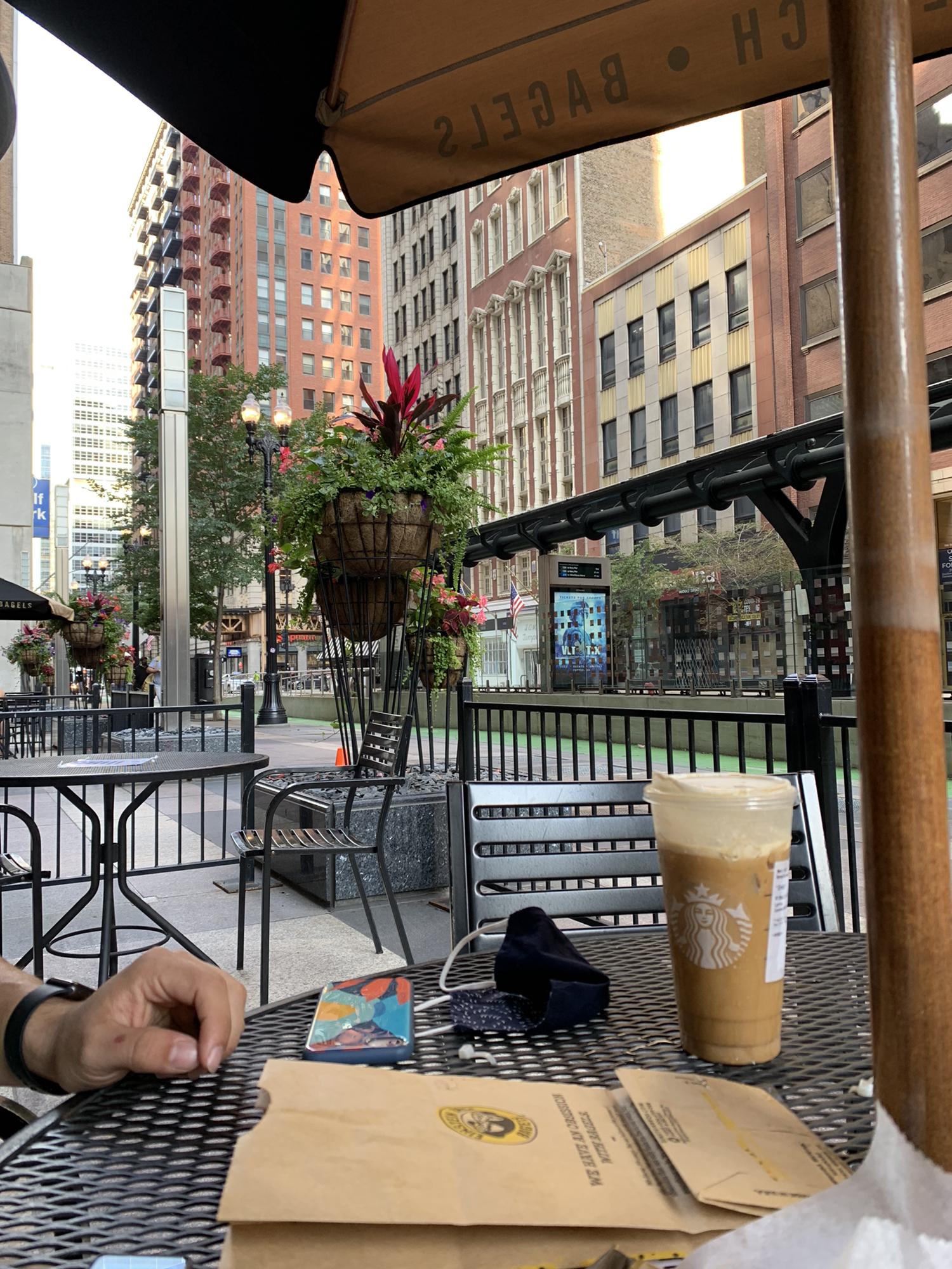 Morning breakfast in the Windy City