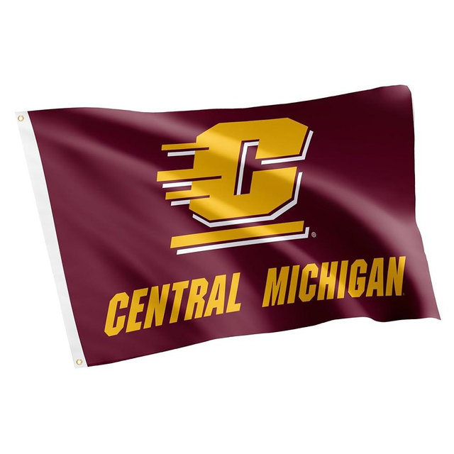 Desert Cactus Central Michigan University CMU Flag - 3 x 5 Feet Chippewas Banner, Indoor/Outdoor Durable Fabric, 100% Polyester Design (Style A)