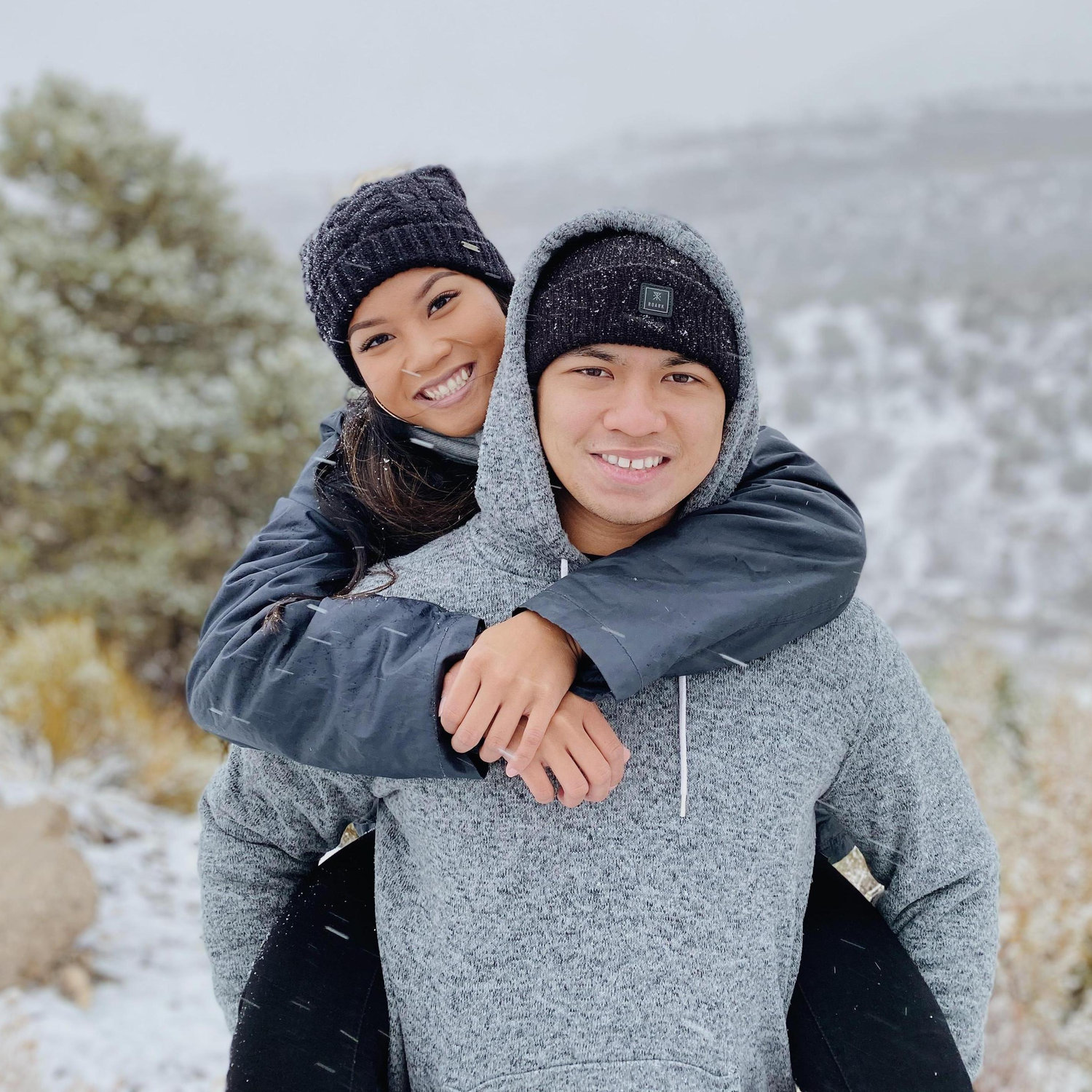 Fabiene's first time seeing snow. Mt. Charleston, December 2019.