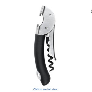 OXO Steel Double Lever Waiter's Corkscrew,Silver/Black,1 CT