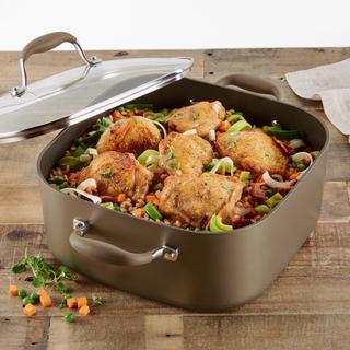 Advanced Bronze Nonstick Covered Square Dutch Oven