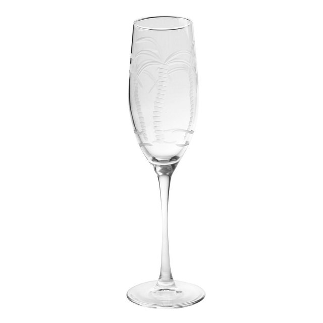 Rolf Glass Palm Tree Flute 8Oz - Set Of 4 Glasses