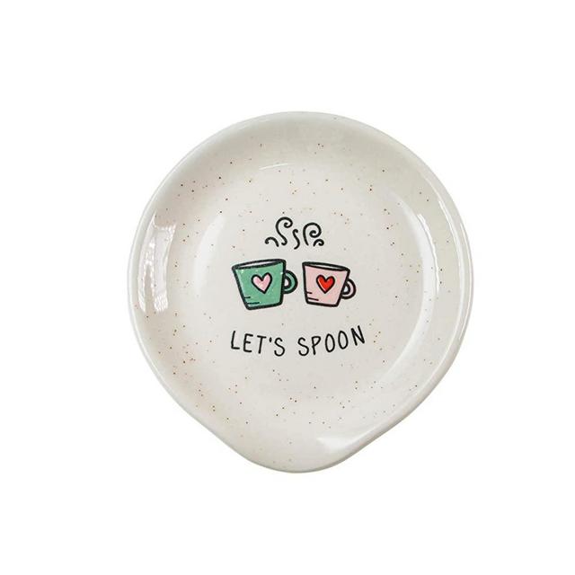 VILIGHT Coffee Spoon Rests - Coffee Station Décor Coffee Bar Accessories - Gift for Women Men - Let’s Spoon