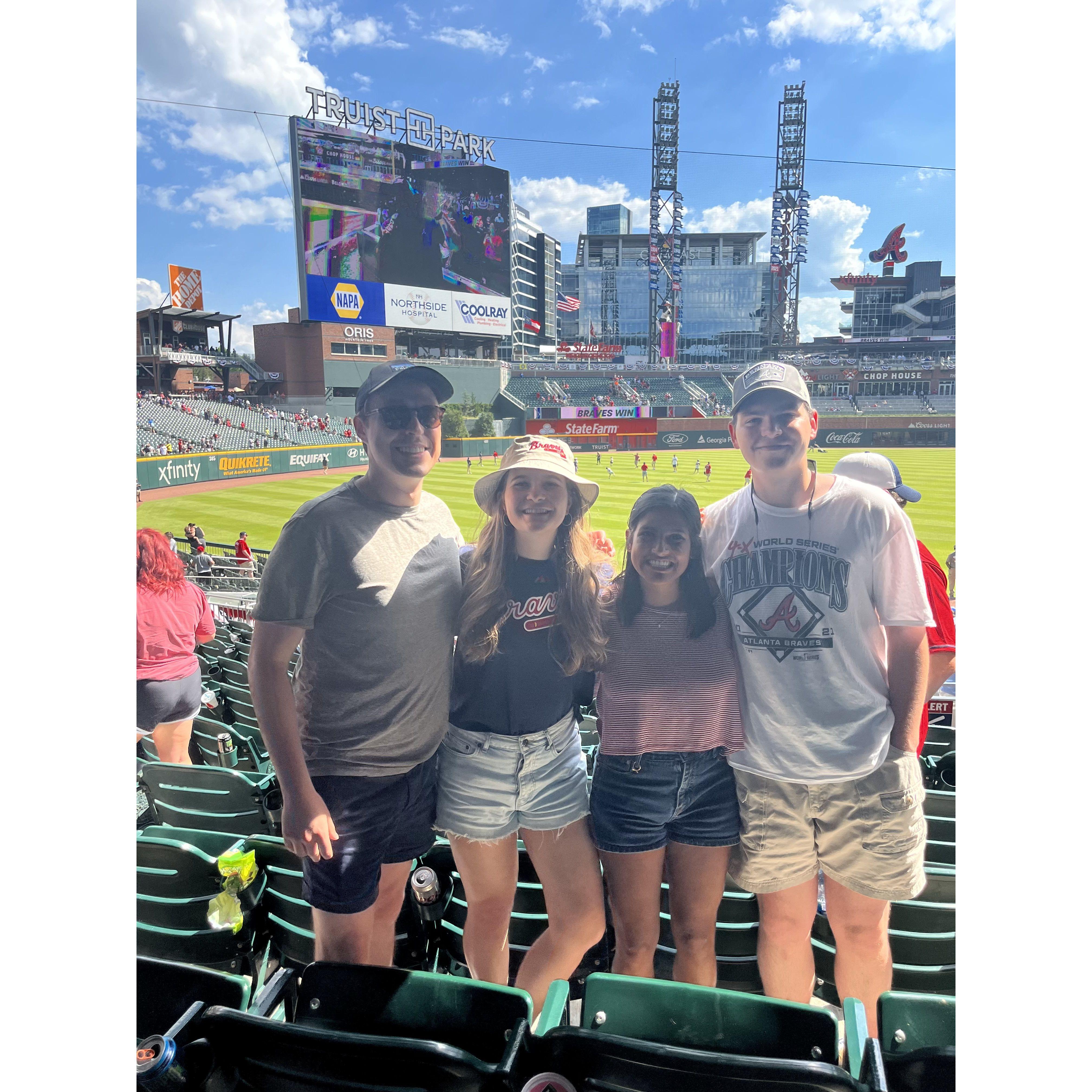 Braves game with friends in 2022