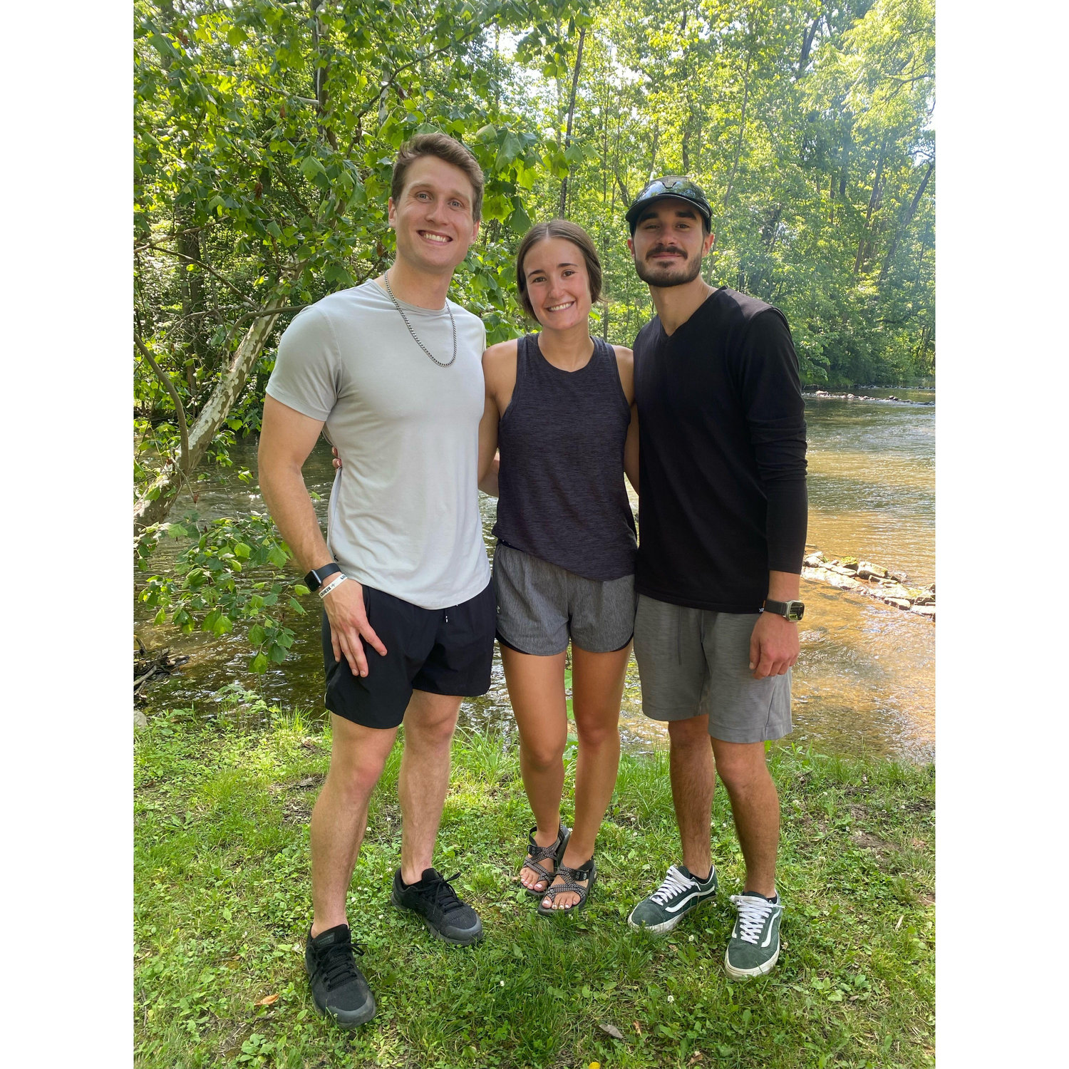 Post-proposal at Mohican State Park with groomsman Cade McQuate. July, 2023.