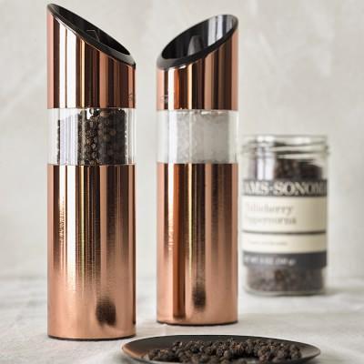 Trudeau Graviti Electric Salt & Pepper Mills, Copper