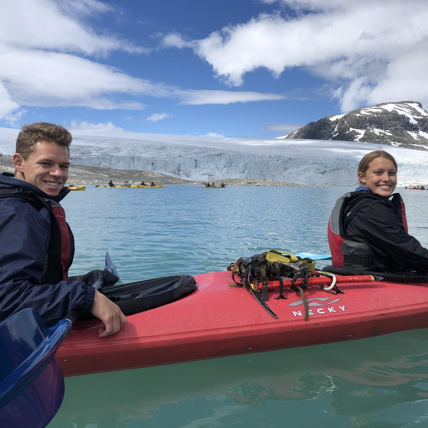 Glacier kayaking in Norway