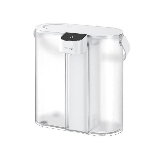 Waterdrop Compact Electric Water Filter Pitcher, Dispenser, 200-Gallon, 5X Times Long-Life Water Filter for Fridge, Reduce PFAS, Chlorine, Lead, 14-Cup, White, with 1 Filter
