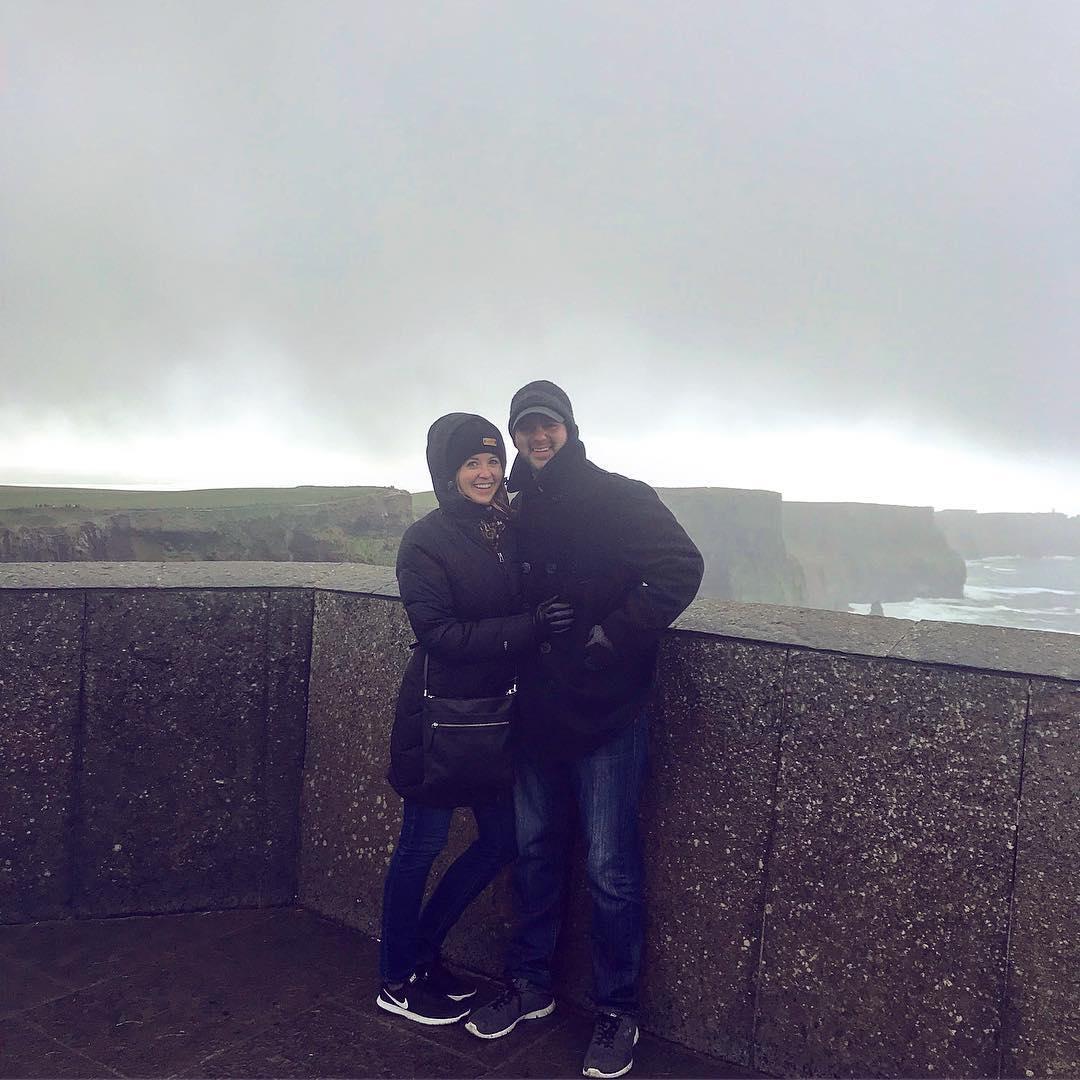 Braving the elements at the Cliffs of Moher