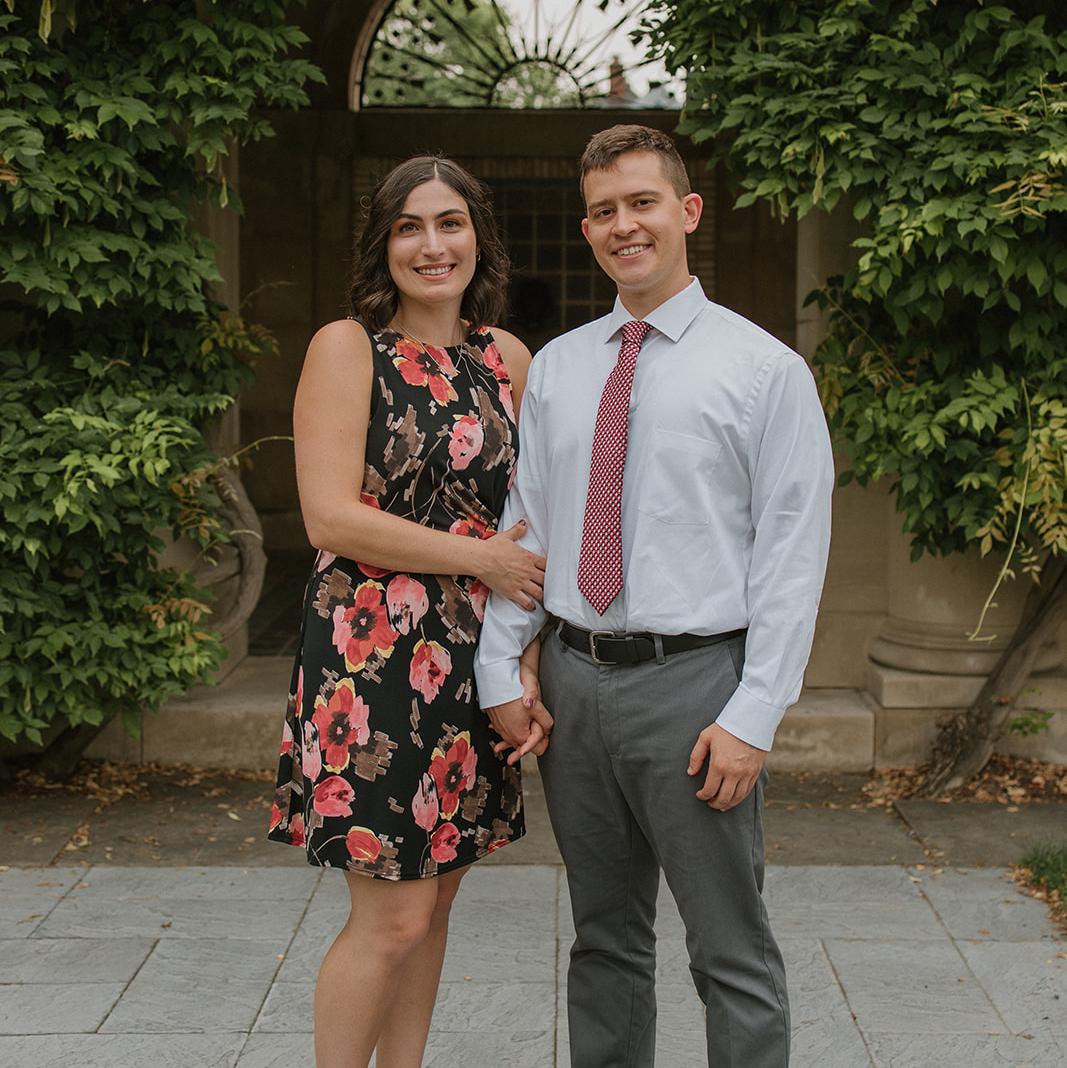 Engagement photos at the George Eastman House, July 2023