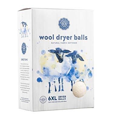 Woolzies Wool Dryer Balls Organic: Our Big Wool Spheres are the Best fabric softener | 6-Pack XL Dryer Balls for Laundry is Made with New Zealand Wool | Use Laundry Balls for Dryer with Essential Oils