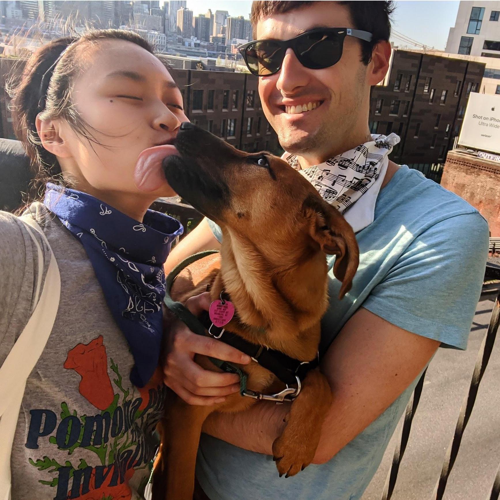 Hanging out at the Brooklyn Promenade.