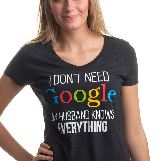 My Husband Knows Everything | Wife Women's V-Neck T-Shirt