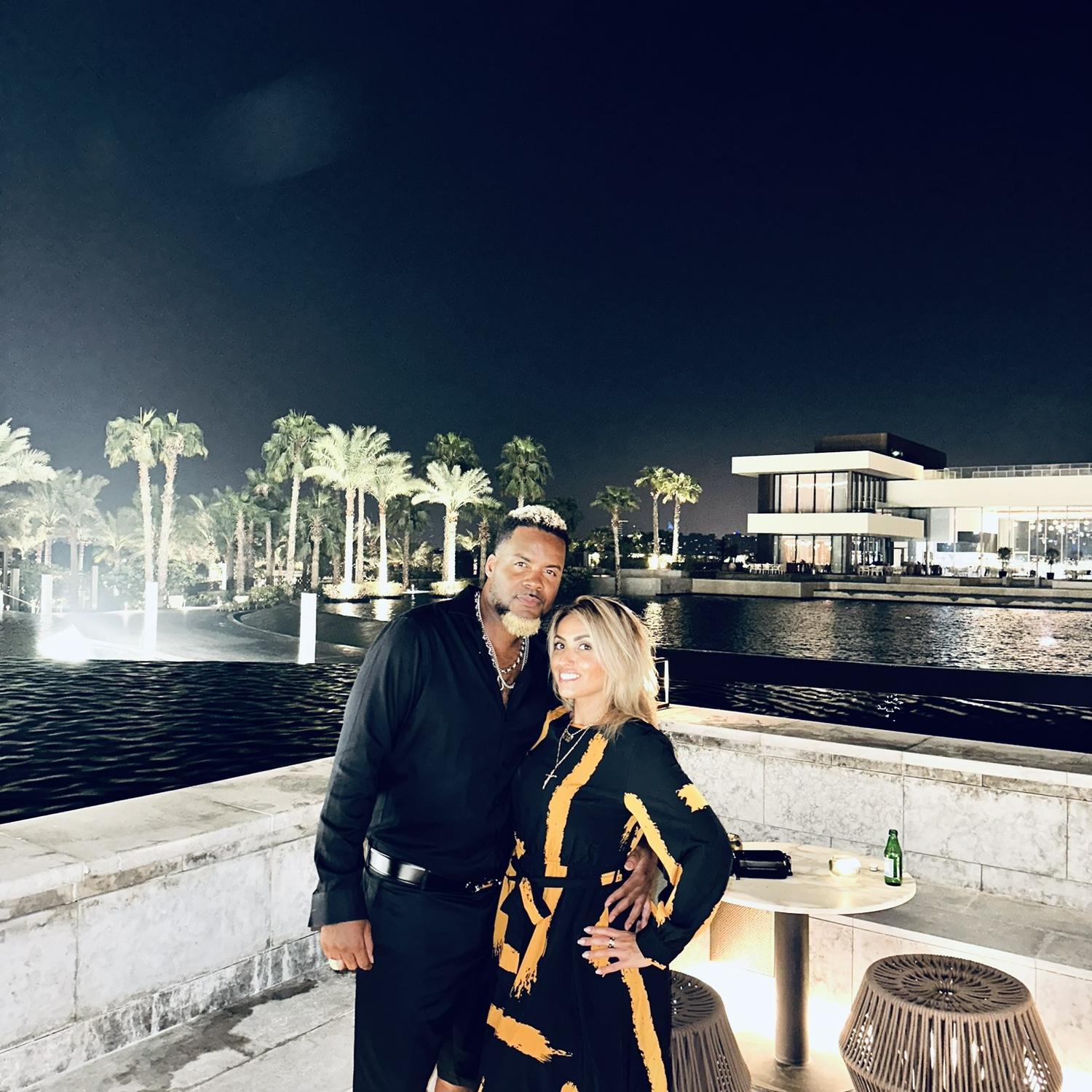 Enjoying the beauty of the Atlantis Royal Hotel in Dubai - That's not our Beer in the back! #WeSaidWeWood