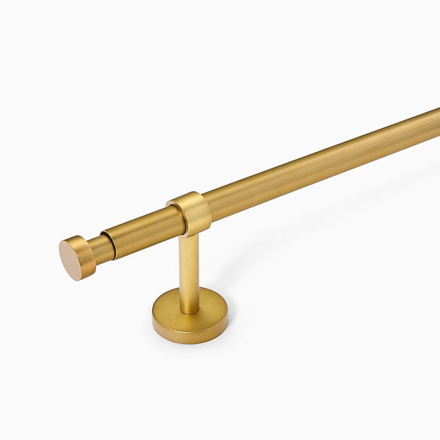 Low Profile Adjustable Rod, Antique Brass, Metal, 60-108 Inch