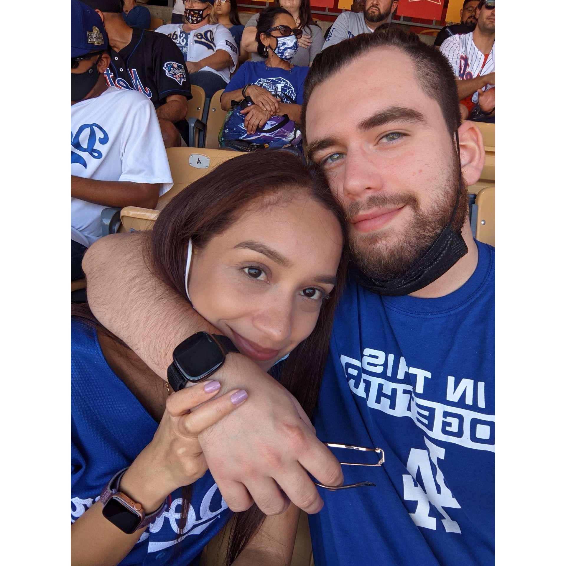Our first Dodger game together