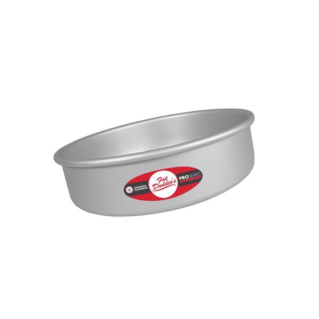 Fat Daddio's Anodized Aluminum Round Cake Pan, 8 Inches by 3 Inches