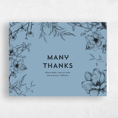 Dusty Blue Wedding Thank You - Birkenfeld Landscape