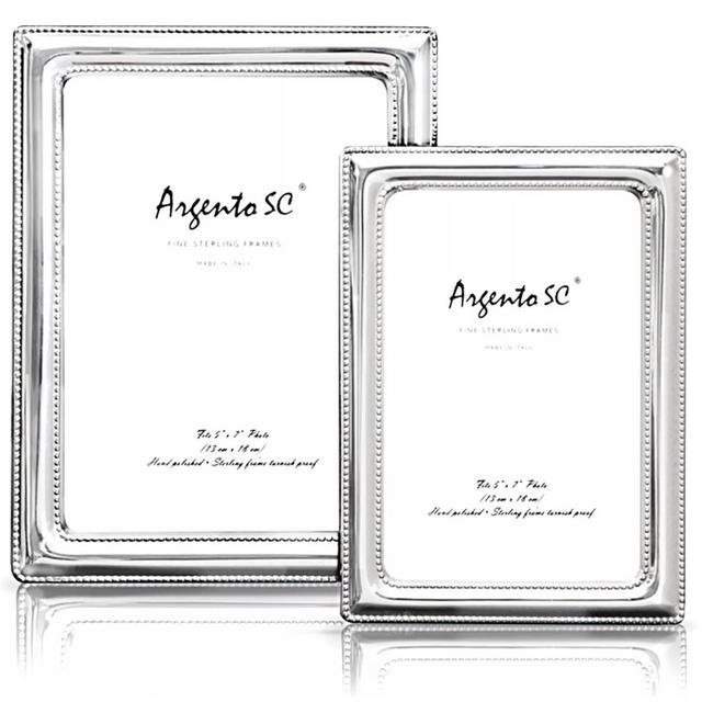 Double Bead Sterling Silver Frame