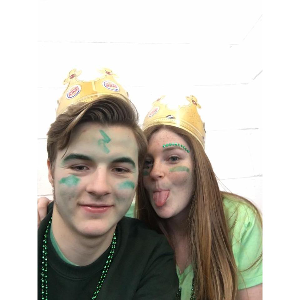 Senior pep rally! Little did we know this was just before we’d be crowned Prom King & Queen (and yes, I’ll never stop reminding you).