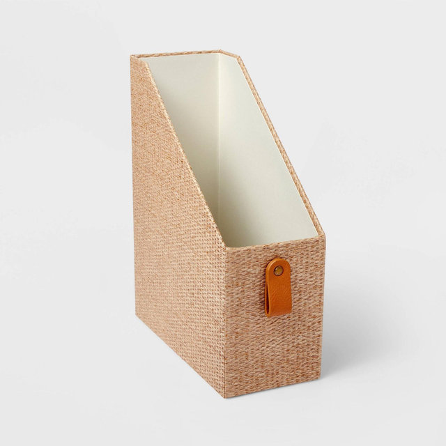Woven Magazine File Holder Taupe - Threshold™