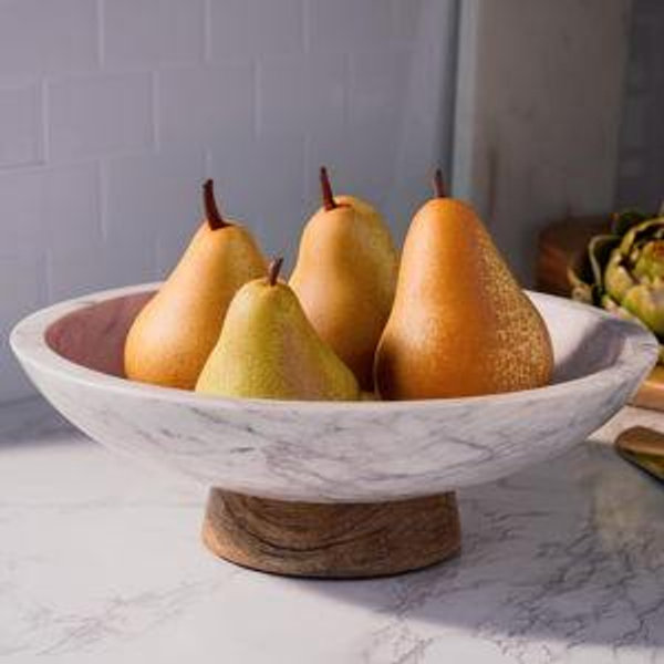 Cork & Mill Marble Decorative Fruit Bowl