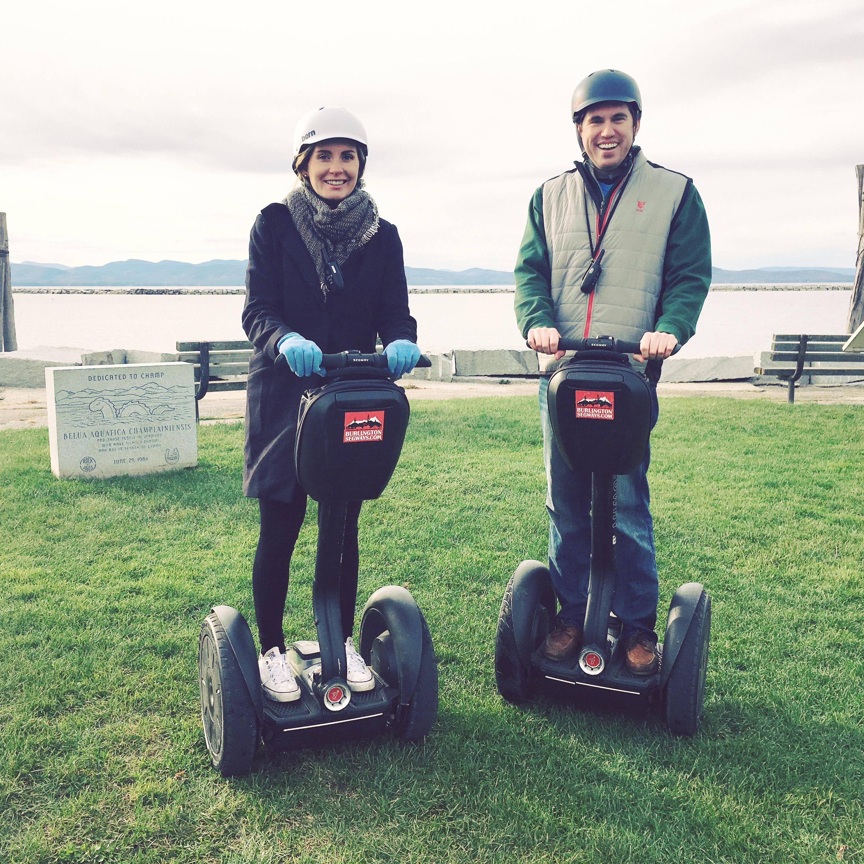Being really cool tourists in Burlington VT. This was a few minutes before a group of skateboarders made fun of us