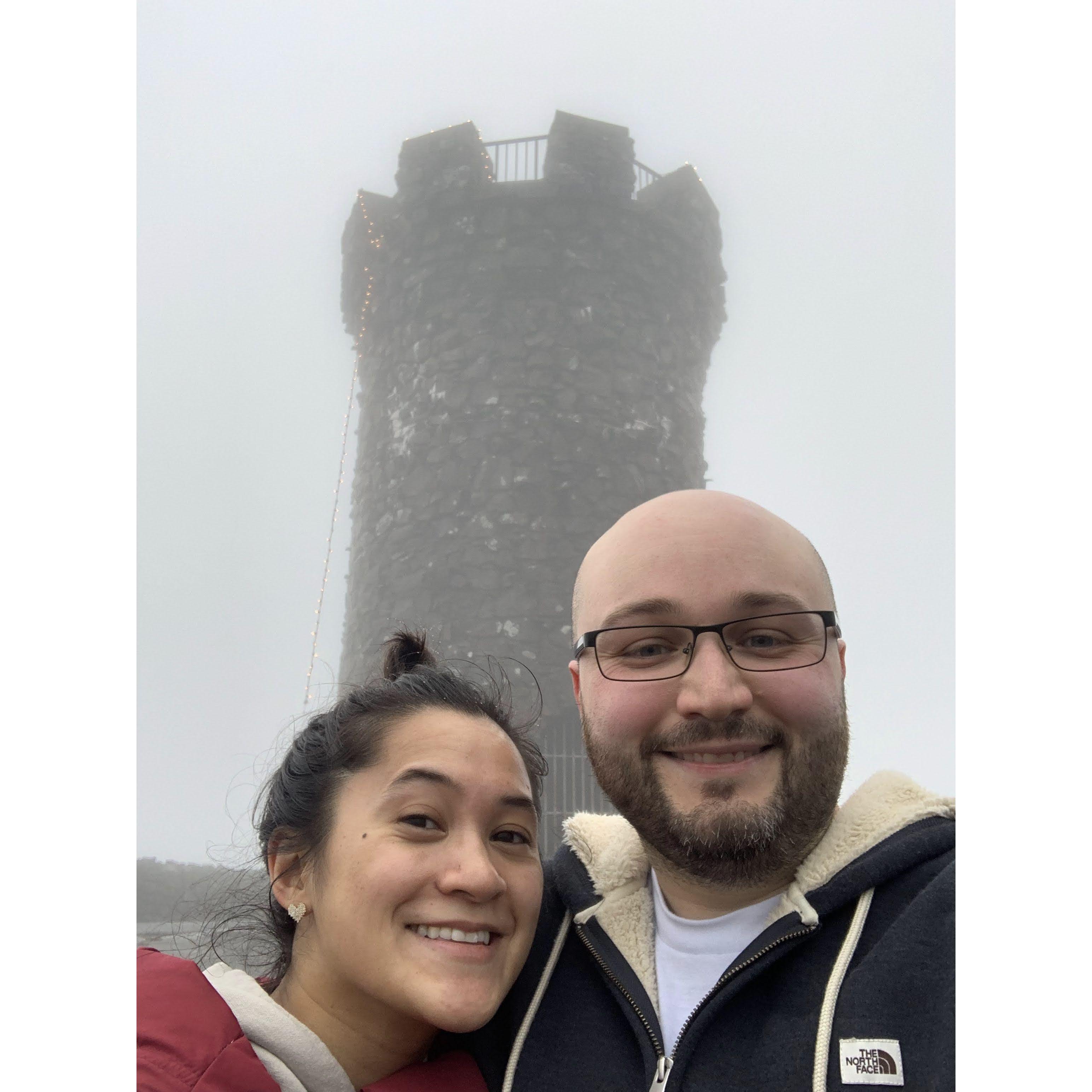 Pretending to "hike" in Connecticut