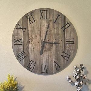 Large Reclaimed Pallet Wood Clock 20"-30"