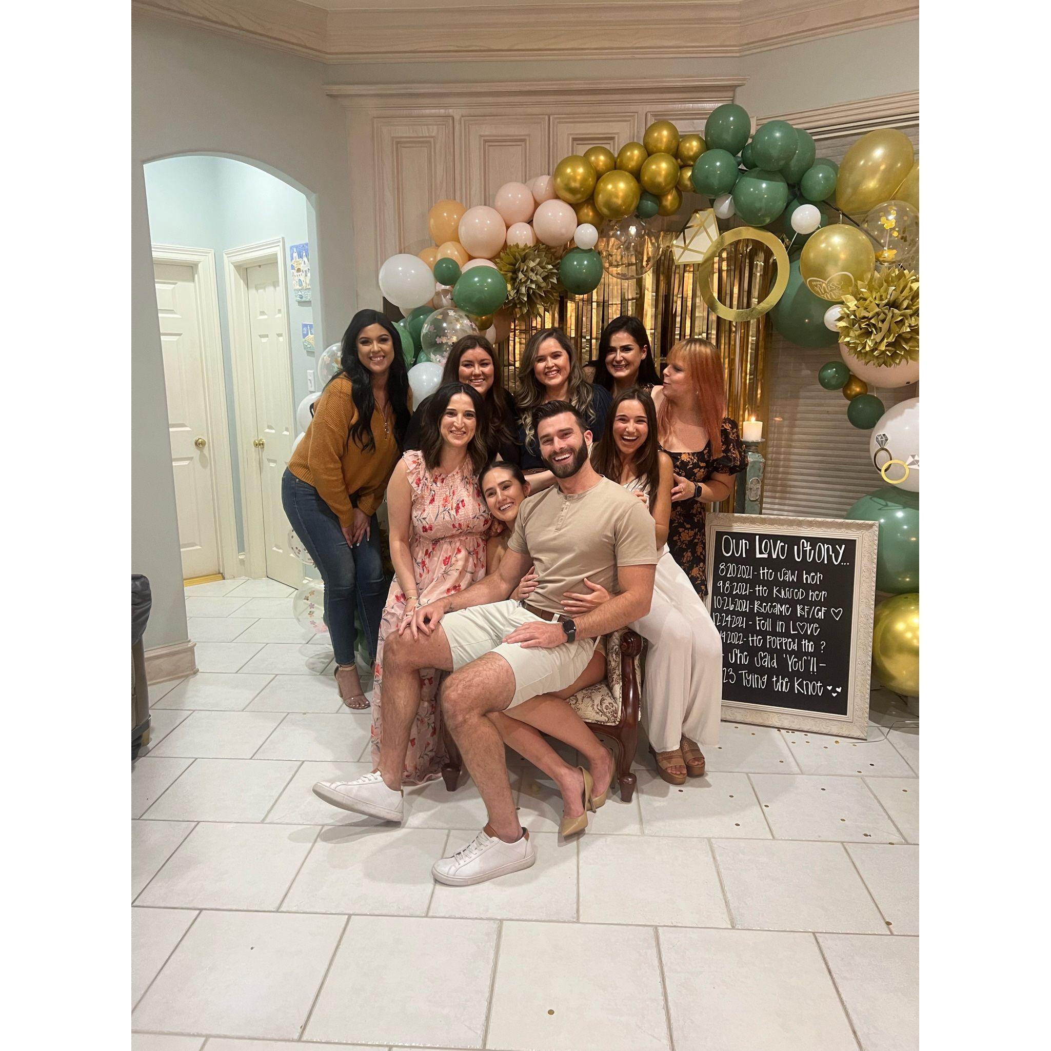 Engagement party with the family in Houston