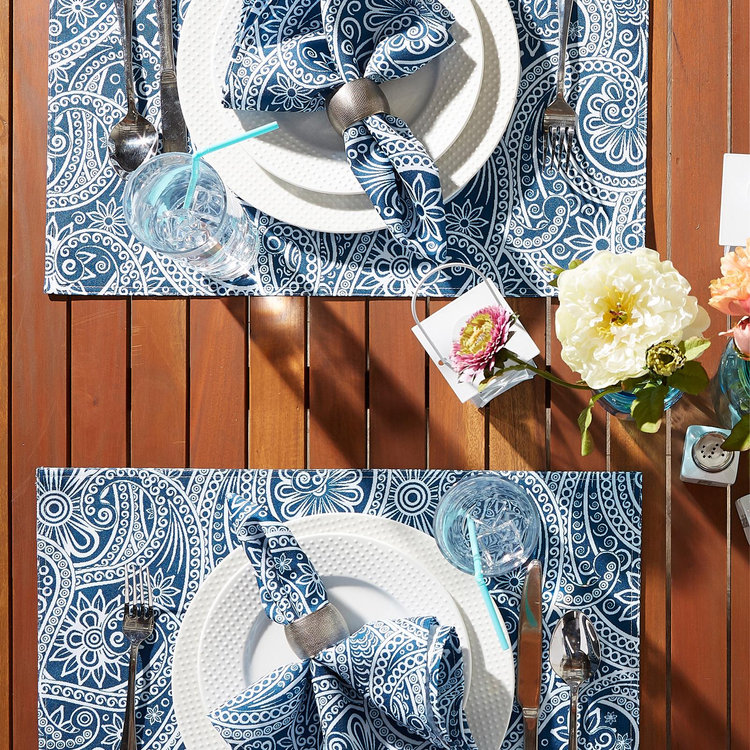 DII, Paisley Print Outdoor Placemat, Set of 6 | Zola