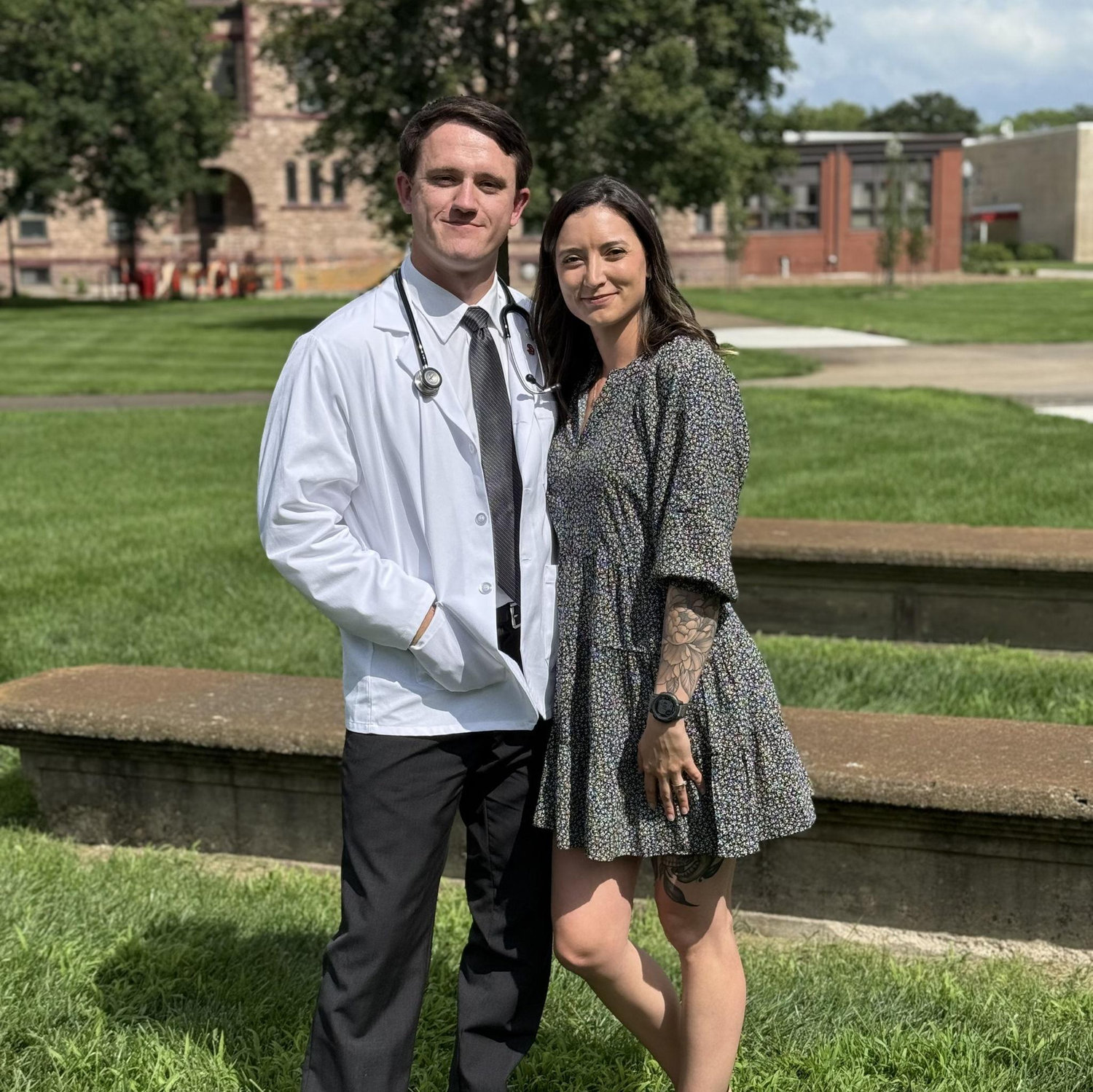 Amanda visiting Jerrod in SD for his white coat ceremony. (JUL 2025)