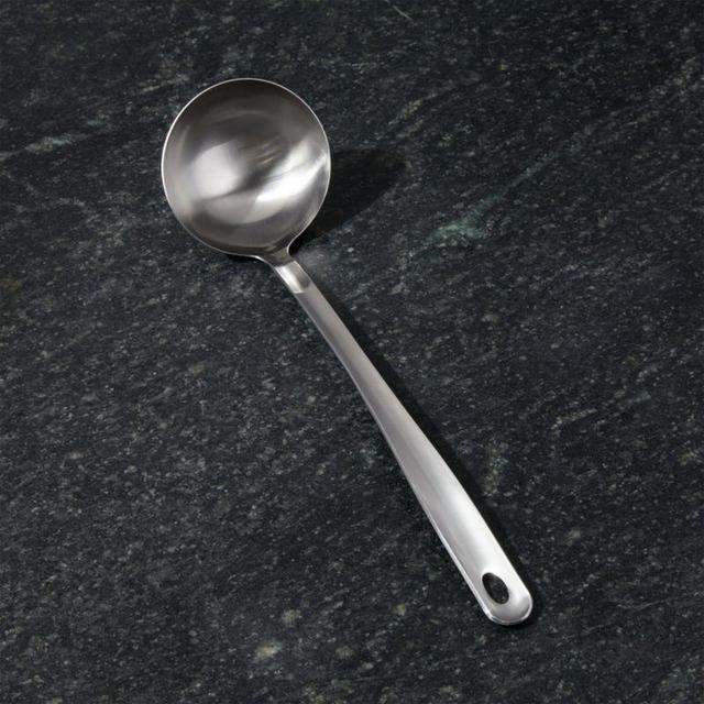 Crate and Barrel Brushed Stainless Steel Ladle