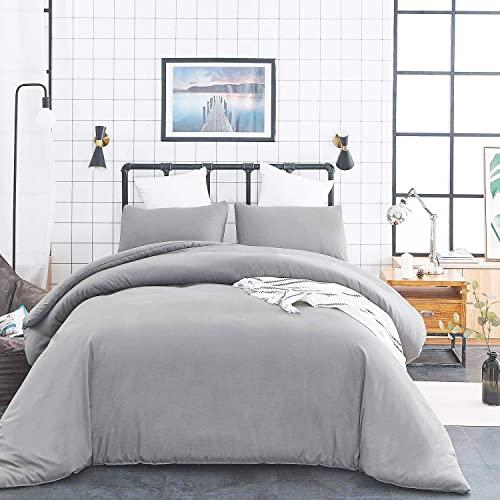 Jumeey Grey Comforter King Light Gray Bedding Set Silver Grey Comforter Sets for Women Men Teens Elegant Pale Grey Comforters King Size Boys Girls Light Grey Comforter Quilts Bed Set King