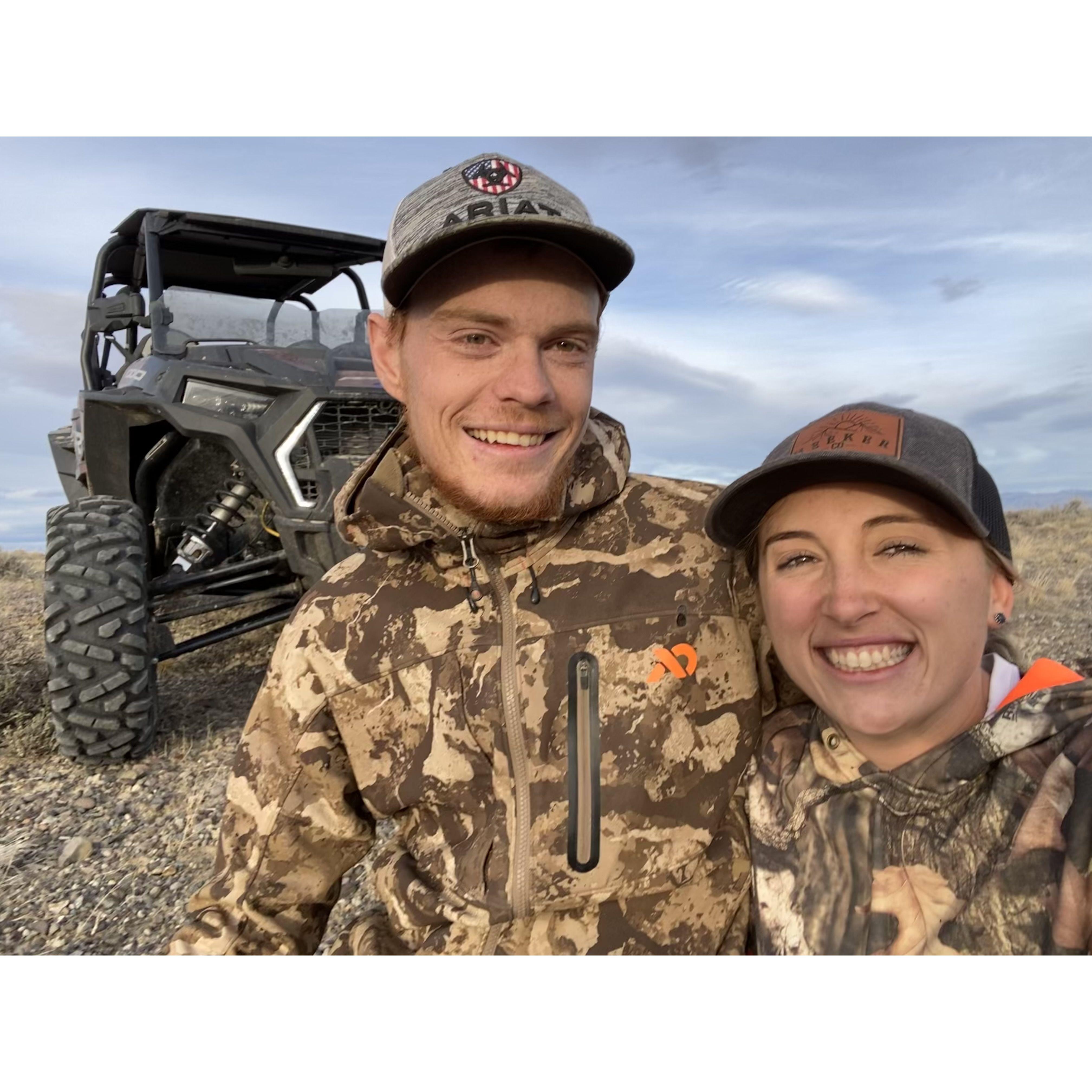 Introducing Anne to hunting in Wyoming!