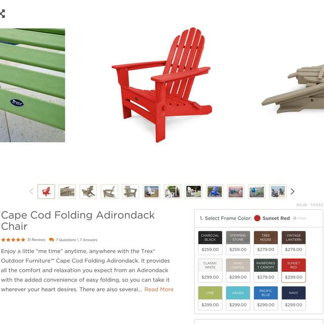 Cape Cod Folding Adirondack Chair