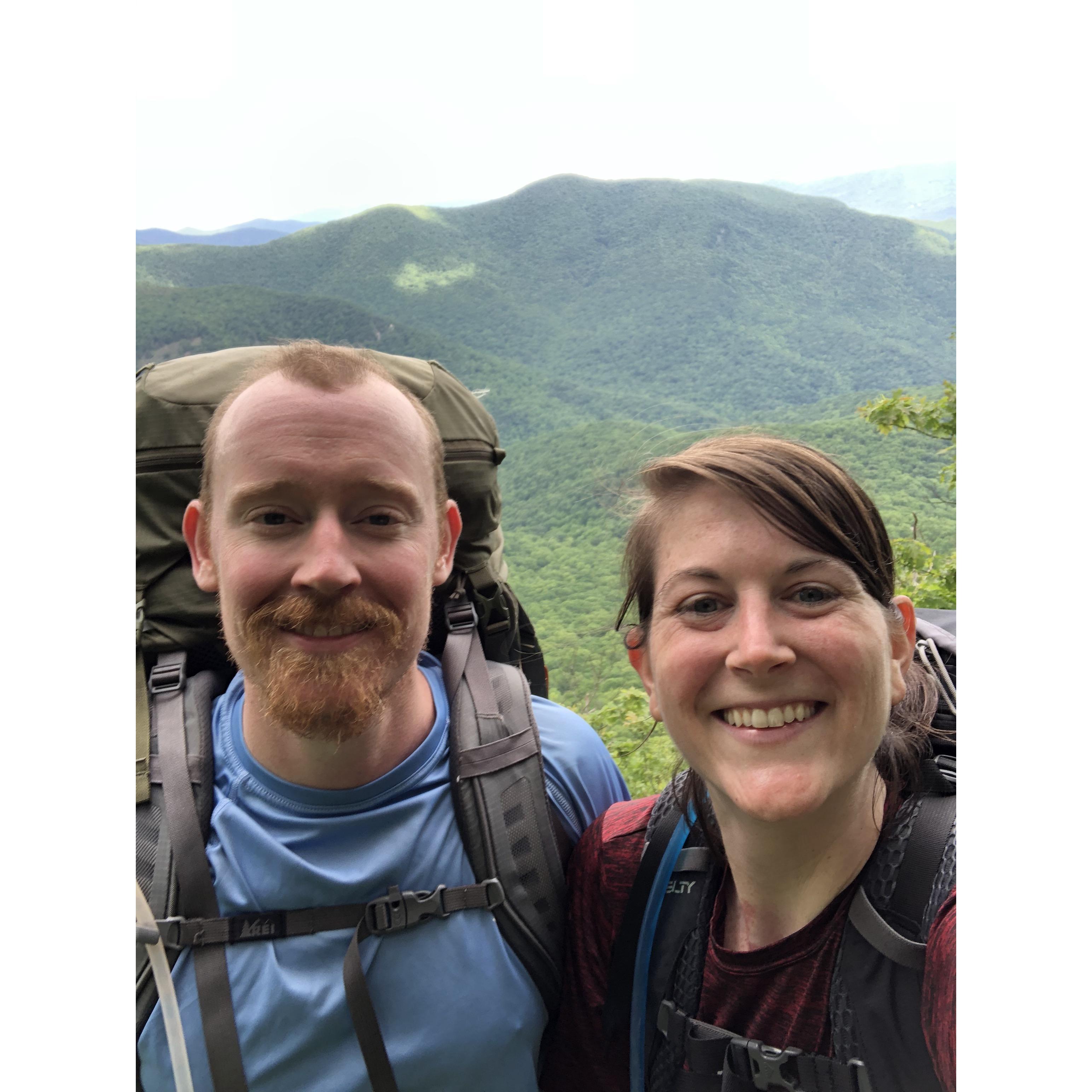 That moment we hiked 8 miles to a campsite.... that didn't exist. So we got a cab into Asheville, got burgers, and hungout in our favorite city!