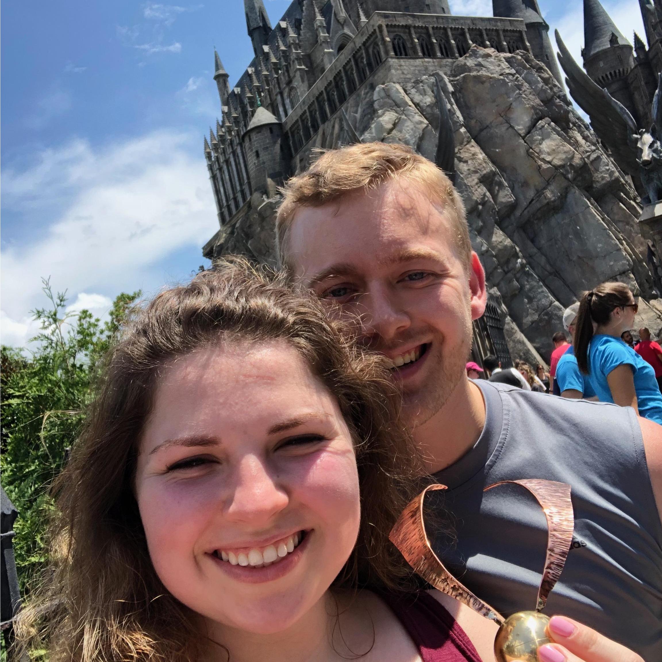 Right before Tyler proposed. 
Hint: The ring is in the snitch!!