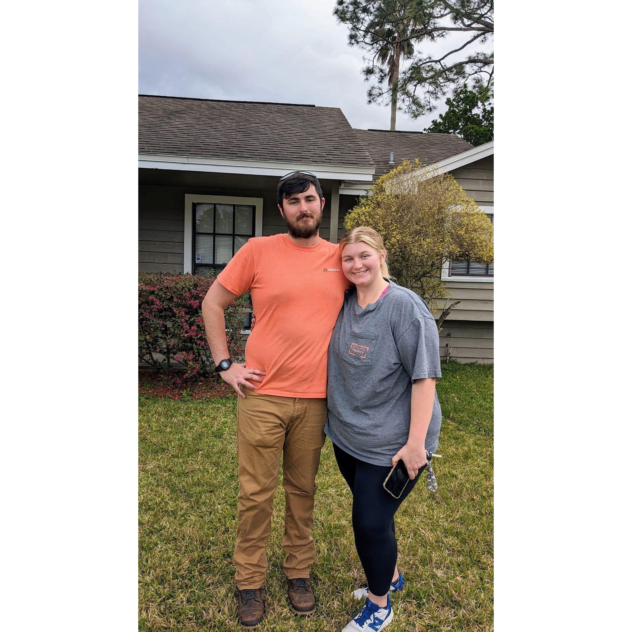 The day we moved into our first home together <3